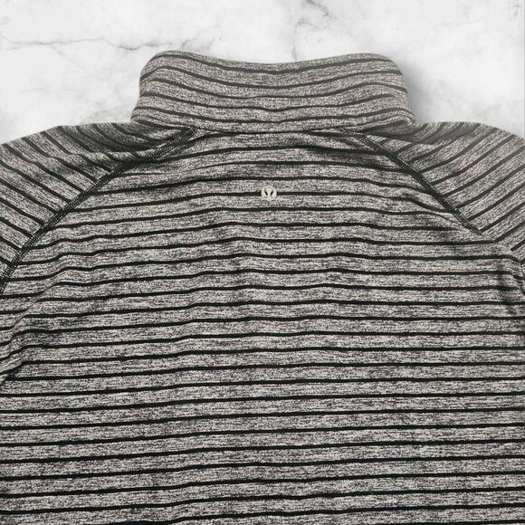 Lululemon Mens Large Stripe Quarter Zip Long Sleeve - Picture 4 of 4